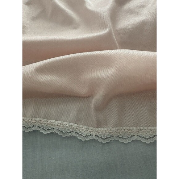Vintage Adonna Nightgown Size M Pink Sheer Satiny Negligee Lace Fairy Whimsy* - Picture 10 of 16